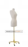 Busto donna in lino con base worker oro