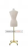 Busto donna in lino con base worker oro