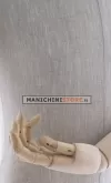 Busto uomo in lino con braccia legno e base worker oro