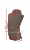 V cut jewelry display large bust - leather