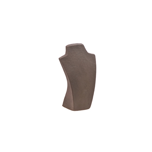 Busto display gioielli a V piccolo cuoio