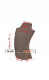 Busto display gioielli a V piccolo cuoio