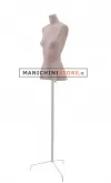 Busto donna in cartapesta con treppiede - argilla