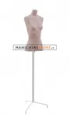 Busto donna in cartapesta con treppiede - argilla