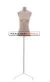 Busto donna in cartapesta con treppiede - argilla