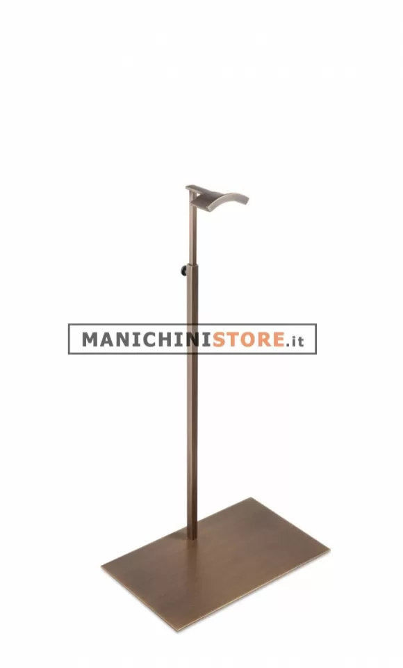 Portaborsa con mezzaluna regolabile in altezza bronzo satinato