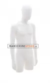 Busto torso uomo in plastica con testa a uovo