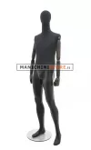 Manichino uomo in tessuto Nero con braccia in legno