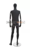 Manichino uomo in tessuto Nero con braccia in legno