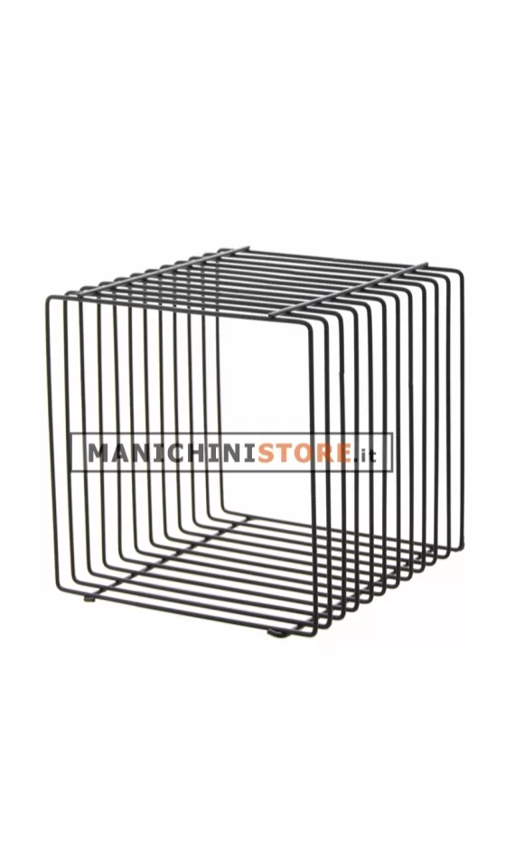 Cubo in filo ferro nero 40 cm