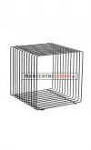 Cubo in filo ferro nero 40 cm