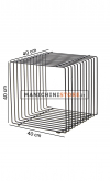 Cubo in filo ferro nero 40 cm