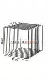 Cubo in filo ferro nero 40 cm