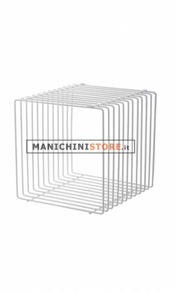 Cubo in filo ferro bianco 40cm