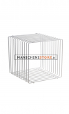 Cubo in filo ferro bianco 40cm