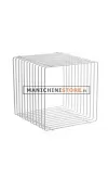 Cubo in filo ferro bianco 40cm