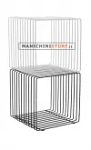 Cubo in filo ferro bianco 40cm