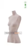 Busto display donna da banco in cartapesta - argilla