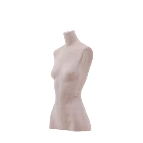 Busto display donna da banco in cartapesta - argilla