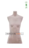 Busto display donna da banco in cartapesta - argilla