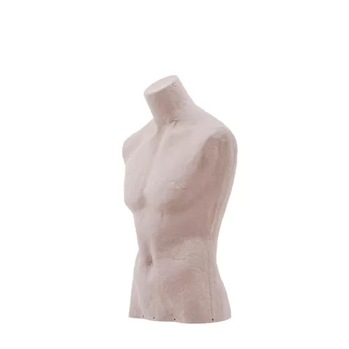 Busto uomo da banco in cartapesta - argilla