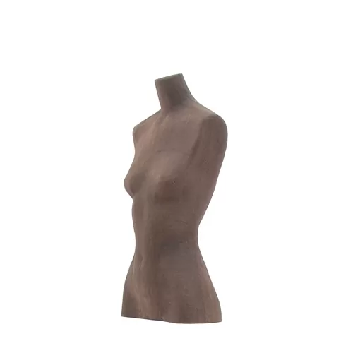 Busto display donna da banco in cartapesta - tabacco