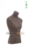 Busto display uomo da banco in cartapesta - tabacco