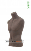 Busto display uomo da banco in cartapesta - tabacco