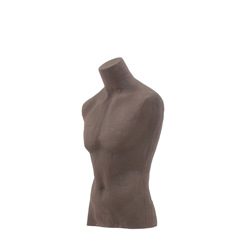 Busto display uomo da banco in cartapesta - tabacco