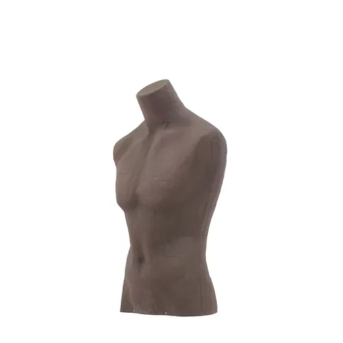 Busto display uomo da banco in cartapesta - tabacco