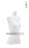 Busto display donna da banco in cartapesta - bianco