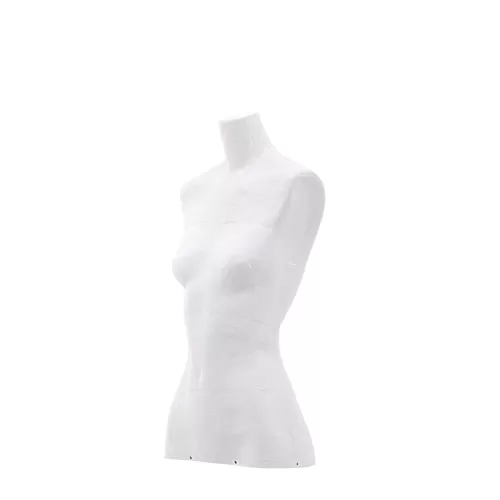 Busto display donna da banco in cartapesta - bianco