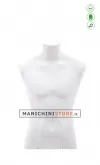 Busto display uomo da banco in cartapesta - bianco