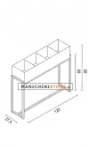 Bancarella promozionale rettangolare