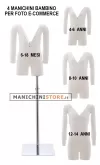 4 Manichini bambino per foto internet e-commerce