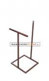Base a tubo quadro bronzo con portapantalone - ruggine