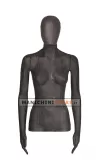 Busto donna con testa rivestito in cartapesta Antracite