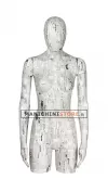 Busto donna con testa rivestito in cartapesta Giornale