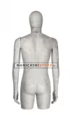 Busto uomo con testa rivestito in cartapesta Cemento