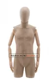 Busto uomo braccia legno rivestito in cartapesta cartone