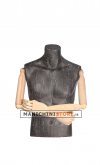 Busto uomo slim braccia legno rivestito in cartapesta antracite