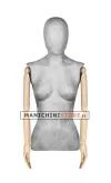Busto donna tw braccia legno rivestito in cartapesta cemento
