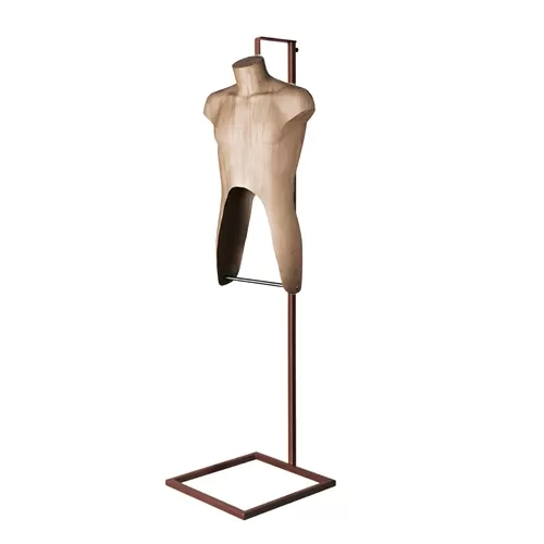 Busto uomo con portapantalone rivestito in cartapesta cartone