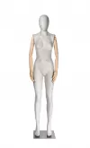 Manichino donna braccia legno rivestito in cartapesta cemento