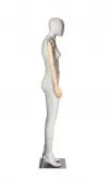 Manichino donna braccia legno rivestito in cartapesta cemento