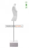 Busto cartapesta donna bianco con base quadrata