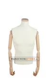 Busto uomo braccia legno rivestito in lycra con base