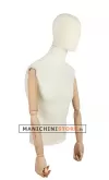 Busto uomo braccia legno rivestito in lycra