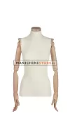 Busto donna rivestito in lycra con braccia e spalline in legno