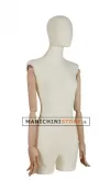 Busto torso donna rivestito in lycra con braccia in legno
